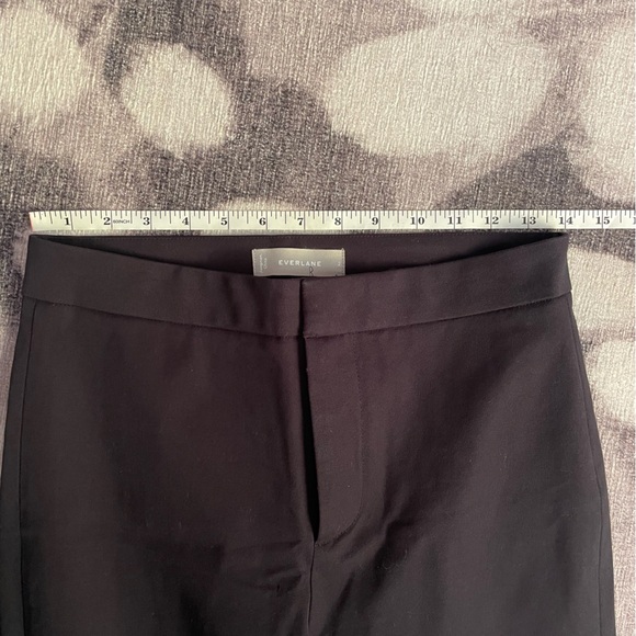 Everlane Fixed-Waist Stretch Cotton Pant Black Sz 2 Dress Pant Business Casual - Picture 3 of 8
